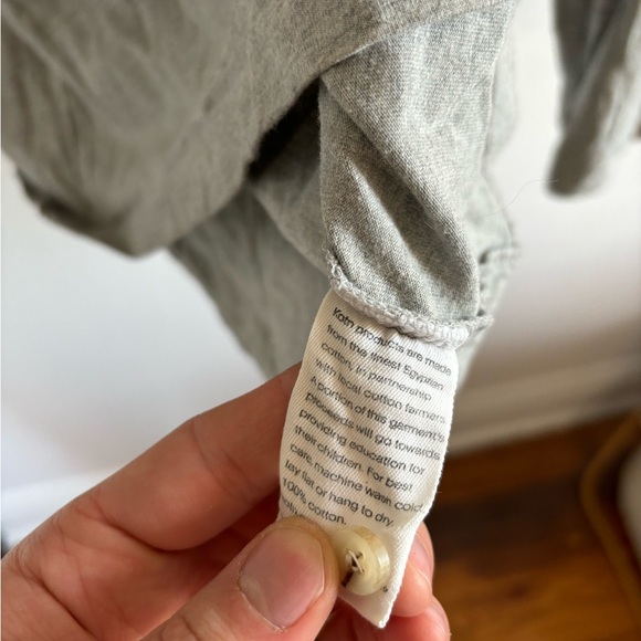 KOTN Light Gray Long Sleeve Henley - Picture 3 of 5